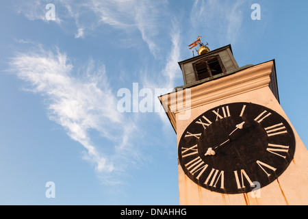 Tour de l'horloge, sur Petrovaradian citadelle, Novi Sad, Serbie, Europe Banque D'Images