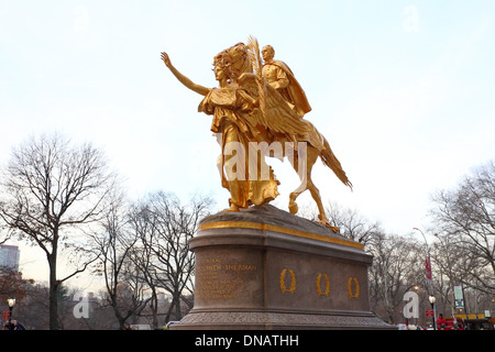 Sculpture du général William Tecumseh Sherman par Auguste st gaudens.. Banque D'Images