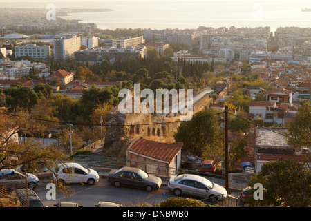 Vue du haut de la ville. Thessalonique, Grèce Banque D'Images