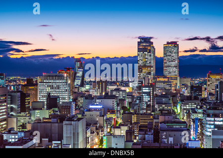 Nagoya, Japon ville au crépuscule. Banque D'Images