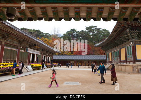 Bulguksa temple bouddhiste - Gyeongju, Corée du Sud Banque D'Images