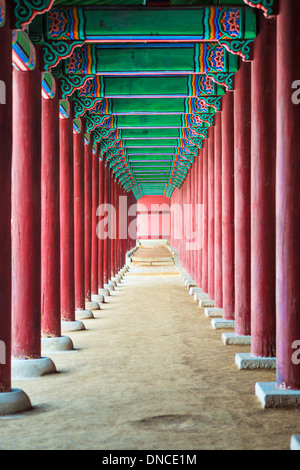 Gyeongbokgung Palace motif à Séoul, Corée du Sud. Banque D'Images