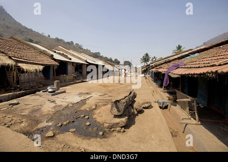 L'établissement Village, Orissa, Inde Banque D'Images