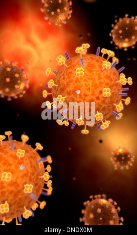 Image conceptuelle de la grippe La grippe causant. Banque D'Images