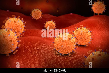 Image conceptuelle de la grippe La grippe causant. Banque D'Images