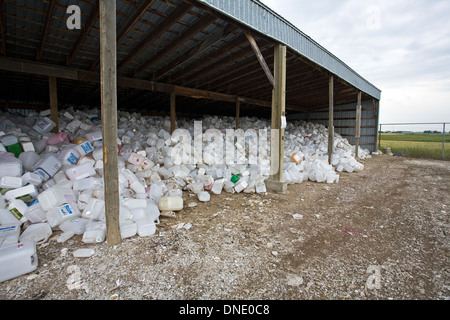 Recycler des pesticides depot, Mountain View County, Alberta, Canada. Banque D'Images