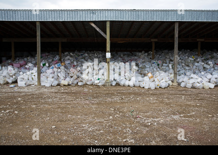 Recycler des pesticides depot, Mountain View County, Alberta, Canada. Banque D'Images