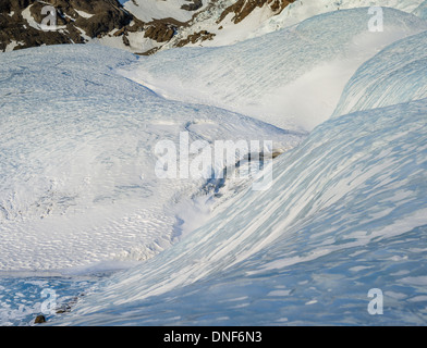 Voyage ISLANDE EUROPE GLACIER GLACIER de VATNAJOKULL VIRKISJOKULL Banque D'Images