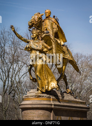 Le général William Tecumseh Sherman (1820-1891) STATUE GRAND ARMY PLAZA CENTRAL PARK NEW YORK NEW YORK 10022 Banque D'Images