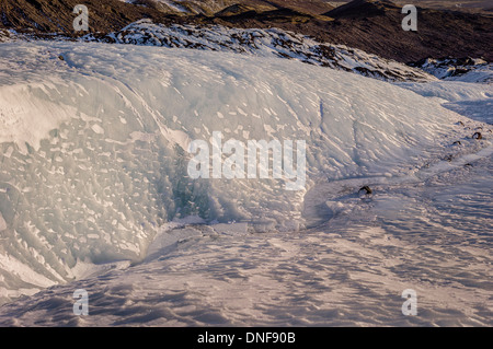 Voyage ISLANDE EUROPE GLACIER GLACIER de VATNAJOKULL VIRKISJOKULL Banque D'Images