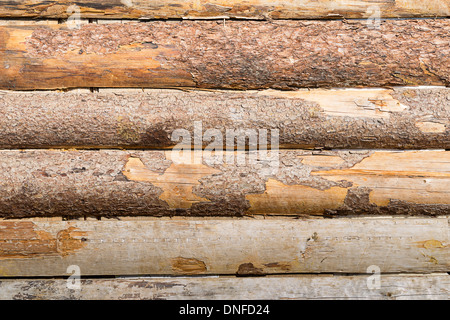 Mur en bois Banque D'Images