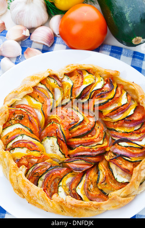 Galette ratatouille Banque D'Images
