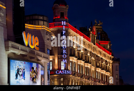 Le cinéma VUE casino et hippodrome à Leicester Square, Londres, Angleterre Banque D'Images