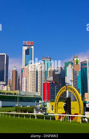 Happy Valley Racecourse, Hong Kong , Chine Banque D'Images