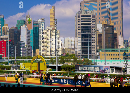 Happy Valley Racecourse, Hong Kong , Chine Banque D'Images