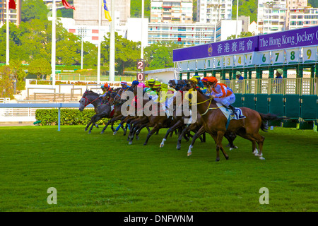 Happy Valley Racecourse, Hong Kong , Chine Banque D'Images