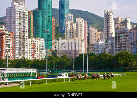 Happy Valley Racecourse, Hong Kong , Chine Banque D'Images