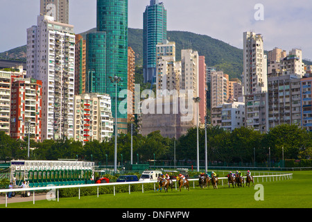 Happy Valley Racecourse, Hong Kong , Chine Banque D'Images