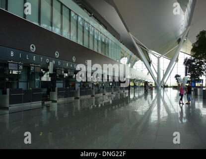 Gdansk, Pologne. Août 17, 2013. Hall de départ de l'aéroport Lech Walesa de Gdansk, en Pologne, le 17 août 2013. Photo : Beate Schleep/dpa/Alamy Live News Banque D'Images