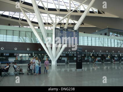 Gdansk, Pologne. Août 17, 2013. Hall de départ de l'aéroport Lech Walesa de Gdansk, en Pologne, le 17 août 2013. Photo : Beate Schleep/dpa/Alamy Live News Banque D'Images