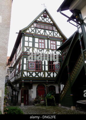 Meiningen, la Thuringe en Allemagne. Nov 8, 2013. Le Buechnersche Haus, représentée dans la vieille ville de Meiningen, Thuringe en Allemagne, 8 novembre 2013. Photo : Beate Schleep/dpa/Alamy Live News Banque D'Images