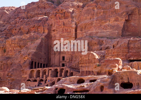 Tombes à Petra, Jordanie Banque D'Images