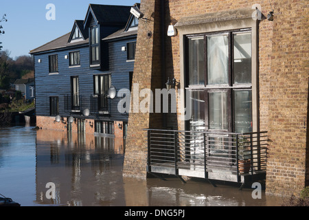 Rivière Medway Inondations Inondations Kent Banque D'Images