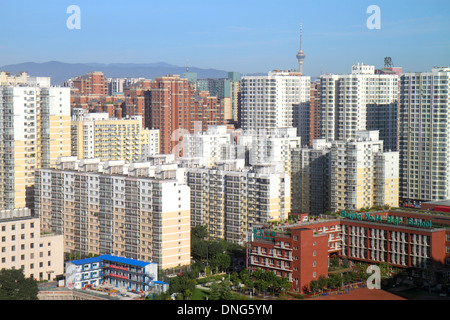 Beijing Chine,Chinois,Xicheng District,Guang an Men Nei Da Jie,Guanganmen Outer Street,vue aérienne de dessus,condominium résidentiel,residen Banque D'Images