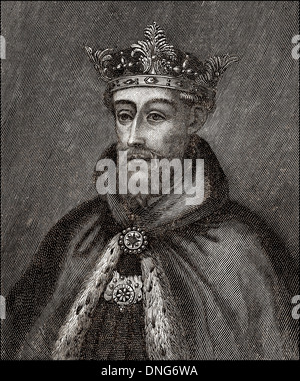 Jean de Gand, duc de Lancastre, duc d'Aquitaine, 1340 - 1399, fils du roi Édouard III Banque D'Images