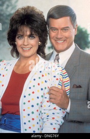 DALLAS-nous Savon TV série avec Larry Hagman et Linda Gray vers 1980 Banque D'Images