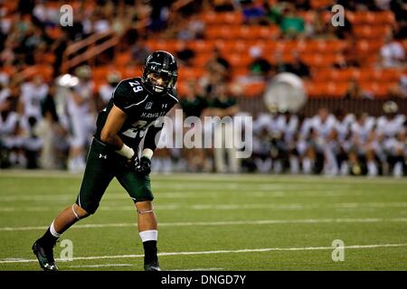 Honolulu, HI, USA. 27 Oct, 2013. Le 26 octobre 2013 - Hawaii Warriors wide receiver Scott Smith (29) au cours de l'action entre la Colorado State Rams et Hawaii Rainbow Warriors à l'Aloha Stadium d'Honolulu, HI. © csm/Alamy Live News Banque D'Images