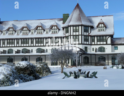 L'hôtel Algonquin, St Andrews, en hiver. Banque D'Images