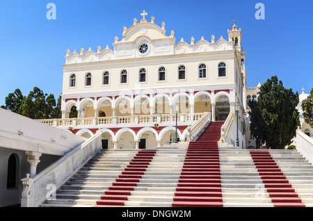 Tinos église de Panagia Evangelistria, Tinos, l'île de Tinos, Cyclades, Grèce Banque D'Images