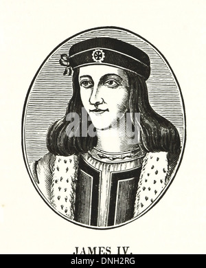 Jacques IV (17 mars 1473 - 9 septembre 1513) - roi d'Écosse à partir du 11 juin 1488 à sa mort Banque D'Images