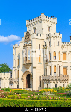 Hluboka nad Vltavou (en allemand Frauenberg) palace, République Tchèque Banque D'Images