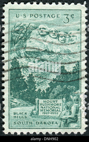 Dédié à la 25e anniversaire de l'inauguration de l'établissement Mount Rushmore National Memorial Banque D'Images