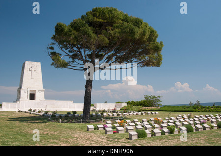 Cimetière militaire des alliés à Lone Pine sur la péninsule de Gallipoli, en Turquie Banque D'Images