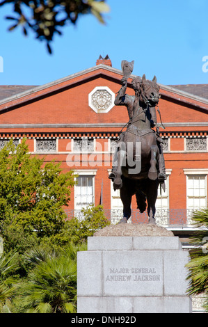 Andrew Jackson monument à Jackson Square New Orleans Banque D'Images