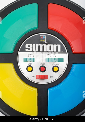 Jeu électronique Simon par Milton Bradley lancé 1978 au Studio 54. L'icône de la culture pop des années 80. Classic Toy Banque D'Images