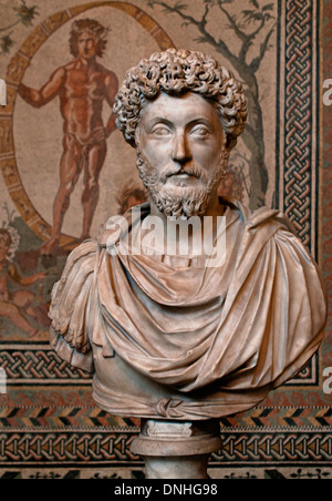 Marcus Aurelius Antoninus 121 – 180 fut un empereur romain de 161 à 180 et un philosophe stoïque, Rome, Italie, Banque D'Images