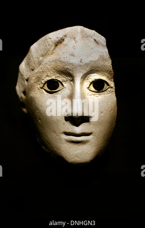 Masque de momie d'une femme plus âgée époque Romaine 200 ANNONCE Egypte Egyptian Banque D'Images