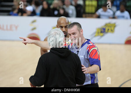 Londres, Royaume-Uni. 29 décembre 2013. British Basketball League, les Lions Londres battre les Eagles à la Newcastle Arena Cox Cuivre, Stratford, London Crédit : Ashok Saxena/Alamy Live News Banque D'Images