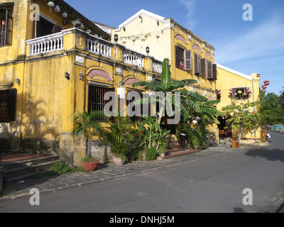 Ann Hoi An Vietnam vieux quartier bâtiments influencés par l'anglais.site du patrimoine mondial de l'influence française et Chinois Japonais Banque D'Images