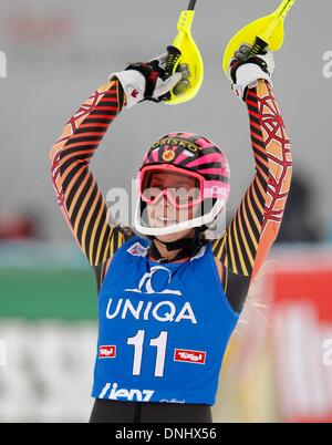 Lienz, Autriche. Dec 29, 2013. Womens slalom aux championnats du monde de ski FIS. Marie-Michele Gagnon (CAN). Credit : Action Plus Sport/Alamy Live News Banque D'Images