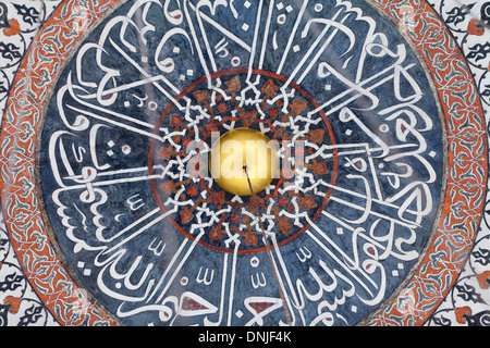 L'intérieur du toit minaret de la Mosquée Bleue à Istanbul, Turquie Banque D'Images