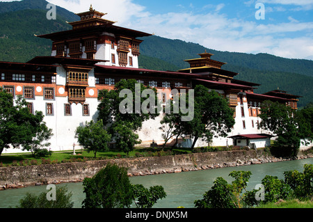 Punakha Dzong du Bhoutan Banque D'Images