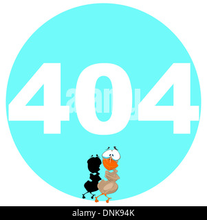 Représentation d'illustration de message d'erreur 404 avec 007 Canard Bond