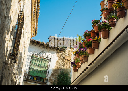 Une rue typique de la vieille ville d'Ubeda, Jaen, Espagne, dont la vieille ville est un patrimoine mondial de l'UNESCO. Banque D'Images