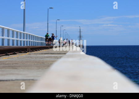 Une photographie de Busselton Pier (jetée) près de Perth en Australie occidentale. Banque D'Images