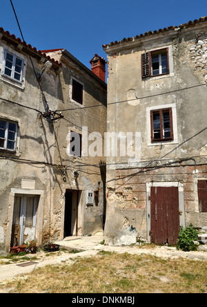 Plomin Istrie Croatie vieux village de pêcheurs détail Banque D'Images